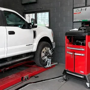 Okey Tire Services. Heavy-Medium Duty truck alignment with financing available.